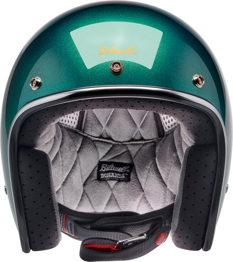 BILTWELL Bonanza Helmet - Metallic Catalina Green - XS 1001-358-201