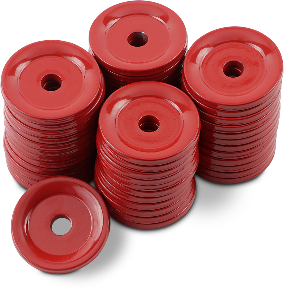 WOODY'S Support Plates - Red - Round - 48 Pack ARG-3790-48