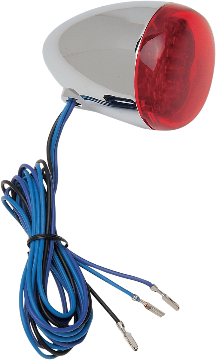 CHRIS PRODUCTS Turn Signal - LED - Chrome/Red 8501R-LED