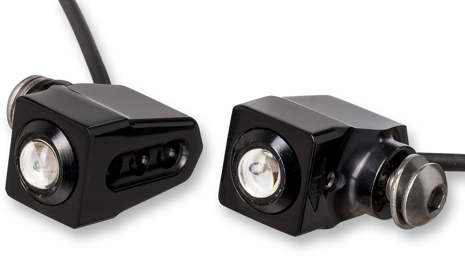 JOKER MACHINE Side-mount LED Turn Signals - Black/Amber 05-206-AB