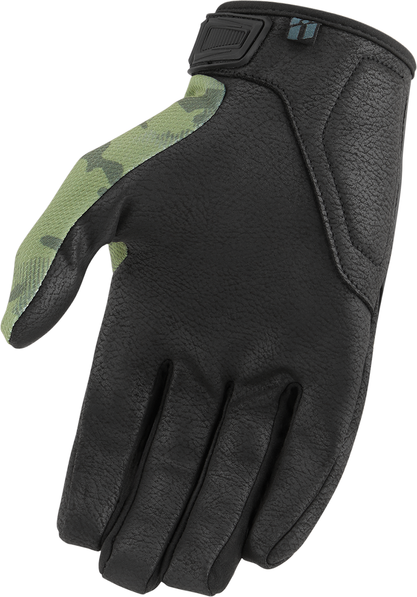 ICON Hooligan™ CE Gloves - Green Camo - Large 3301-4404