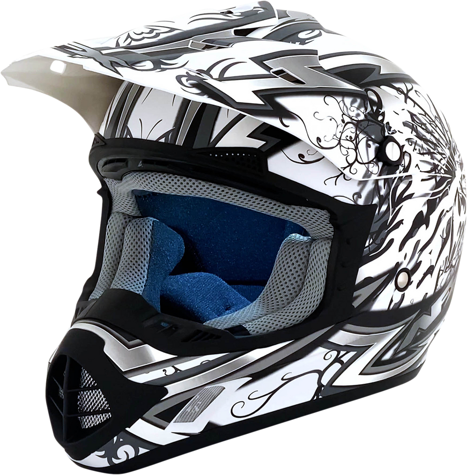 AFX FX-17Y Helmet - Butterfly - Matte White - Small 0111-1390