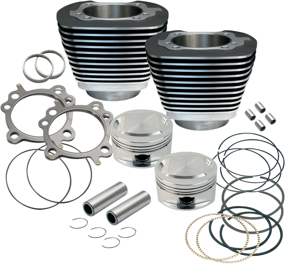 S&S CYCLE Cylinder Kit 95" Big Bore Cylinder Kit - Twin Cam - Black 910-0204