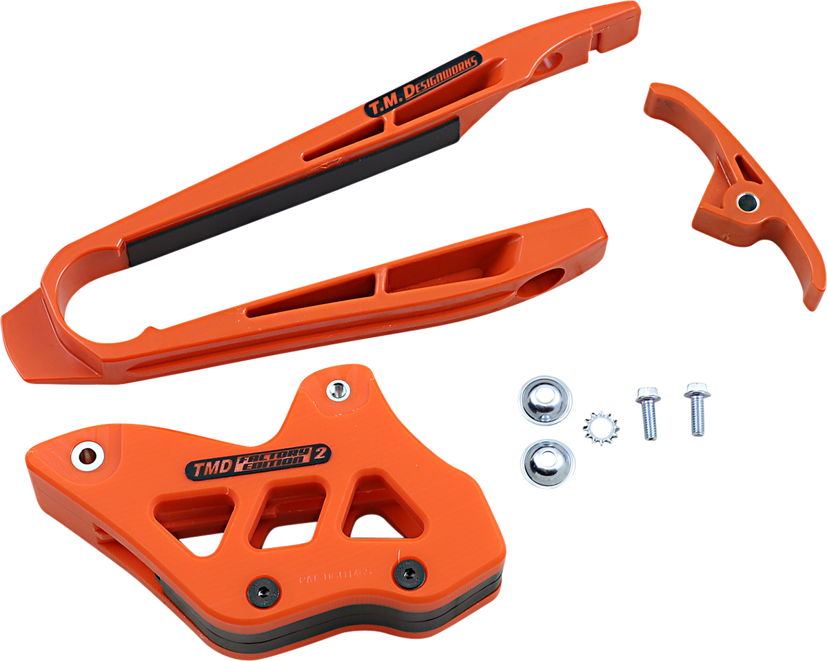 T.M. DESIGNWORKS Chain Guide/Slider - KTM - Orange DCK-ORK-OR