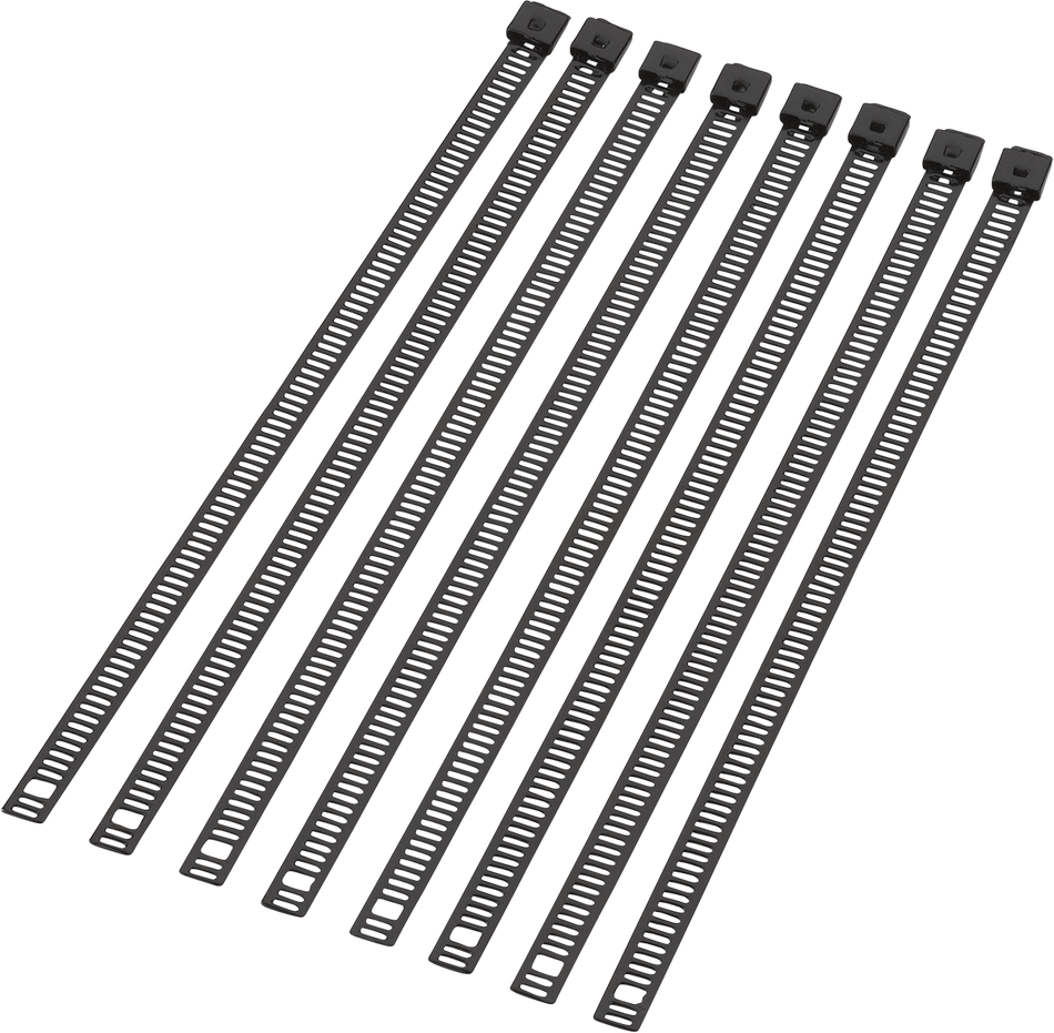 MOOSE RACING Cable Tie - Black - 8" - 8 Pack 304-0510
