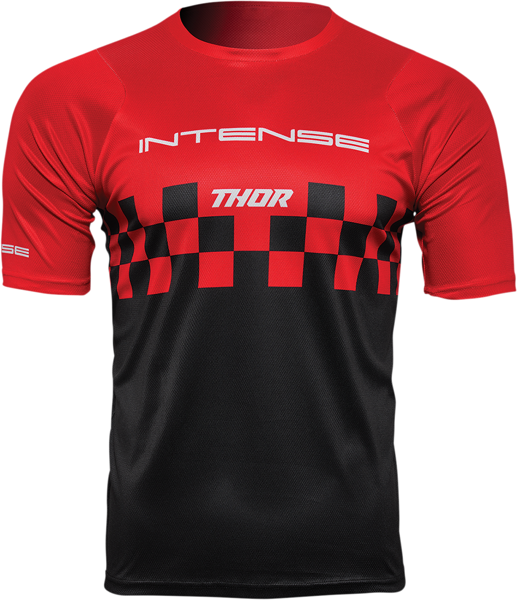 THOR Intense Chex Jersey - Red/Black - Medium 5120-0140