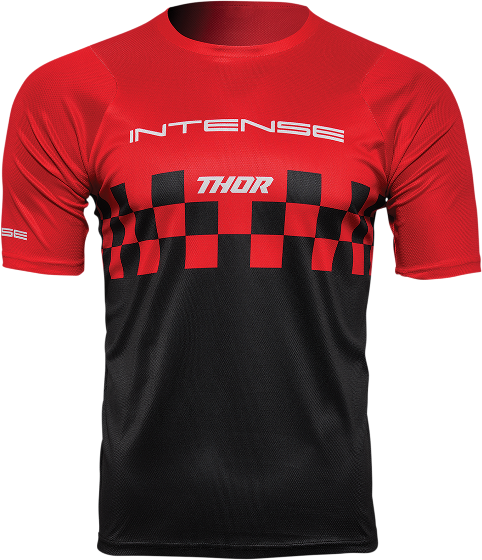 THOR Intense Chex Jersey - Red/Black - Small 5120-0139