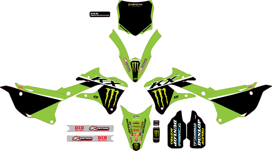 D'COR VISUALS Graphic Kit - '23 Monster Energy 20-20-143
