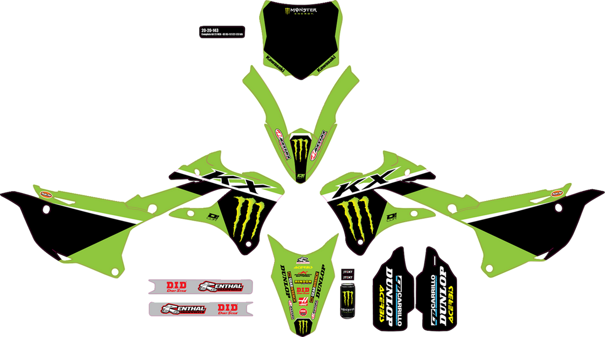 D'COR VISUALS Graphic Kit - '23 Monster Energy 20-20-143