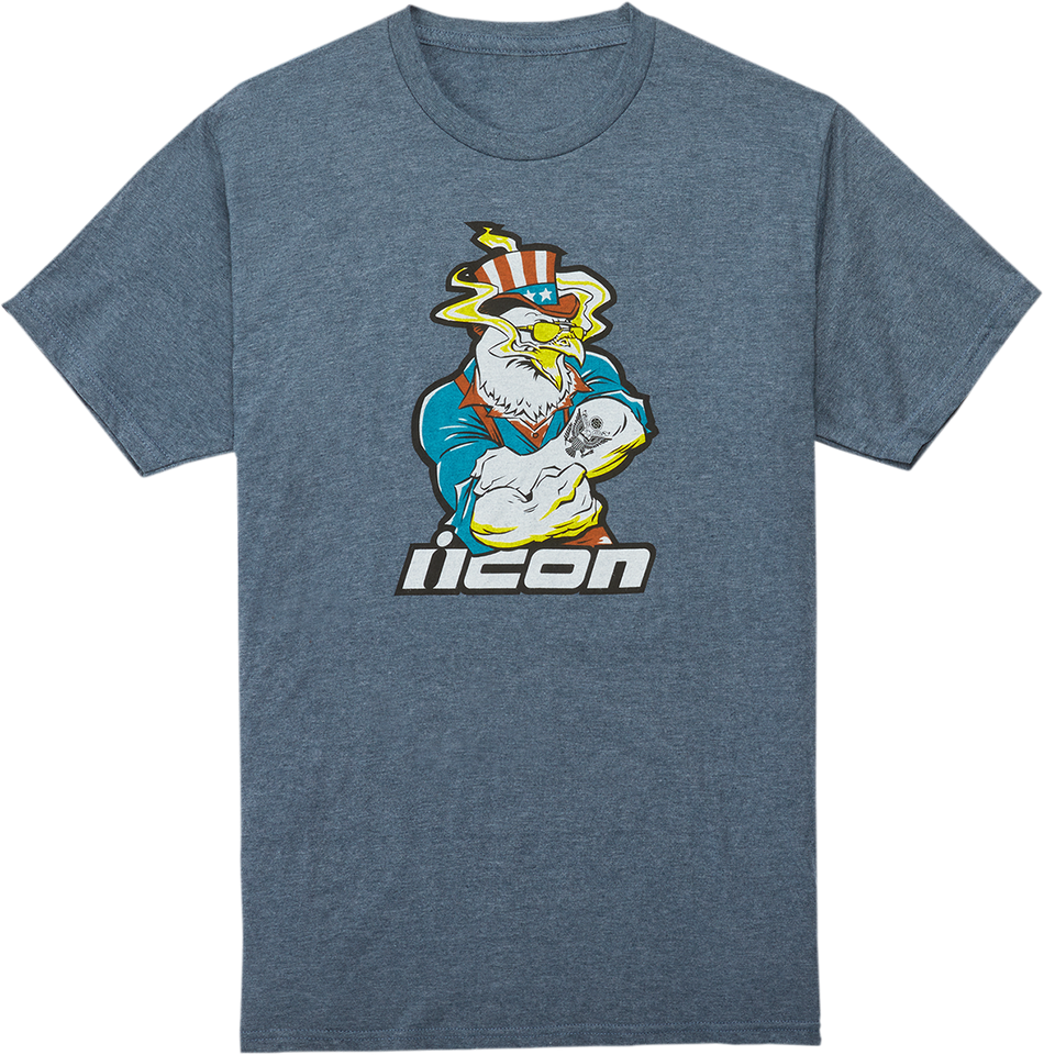 Camiseta ICON Freedom Spitter - Azul marino jaspeado - Mediana 3030-21009 