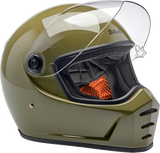 BILTWELL Lane Splitter Helmet - Gloss Olive Green - XS 1004-154-501