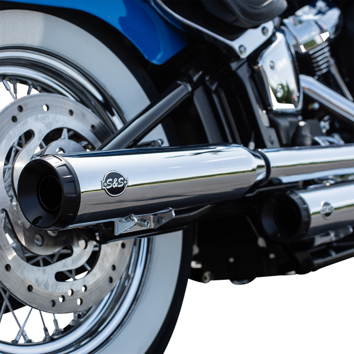 S&S CYCLE Grand National Slip-On Mufflers - Chrome 550-0757B