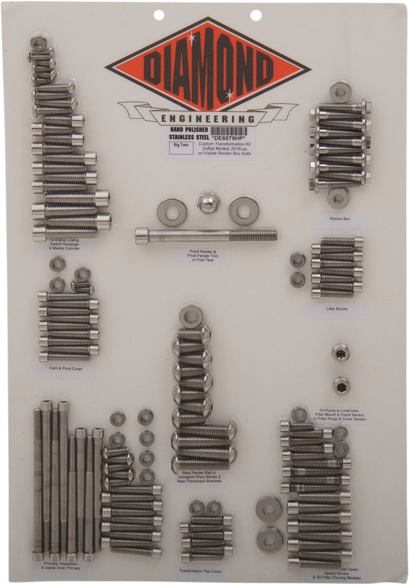 Kit de pernos DIAMOND ENGINEERING - Transformación - Softail DE6079HP 