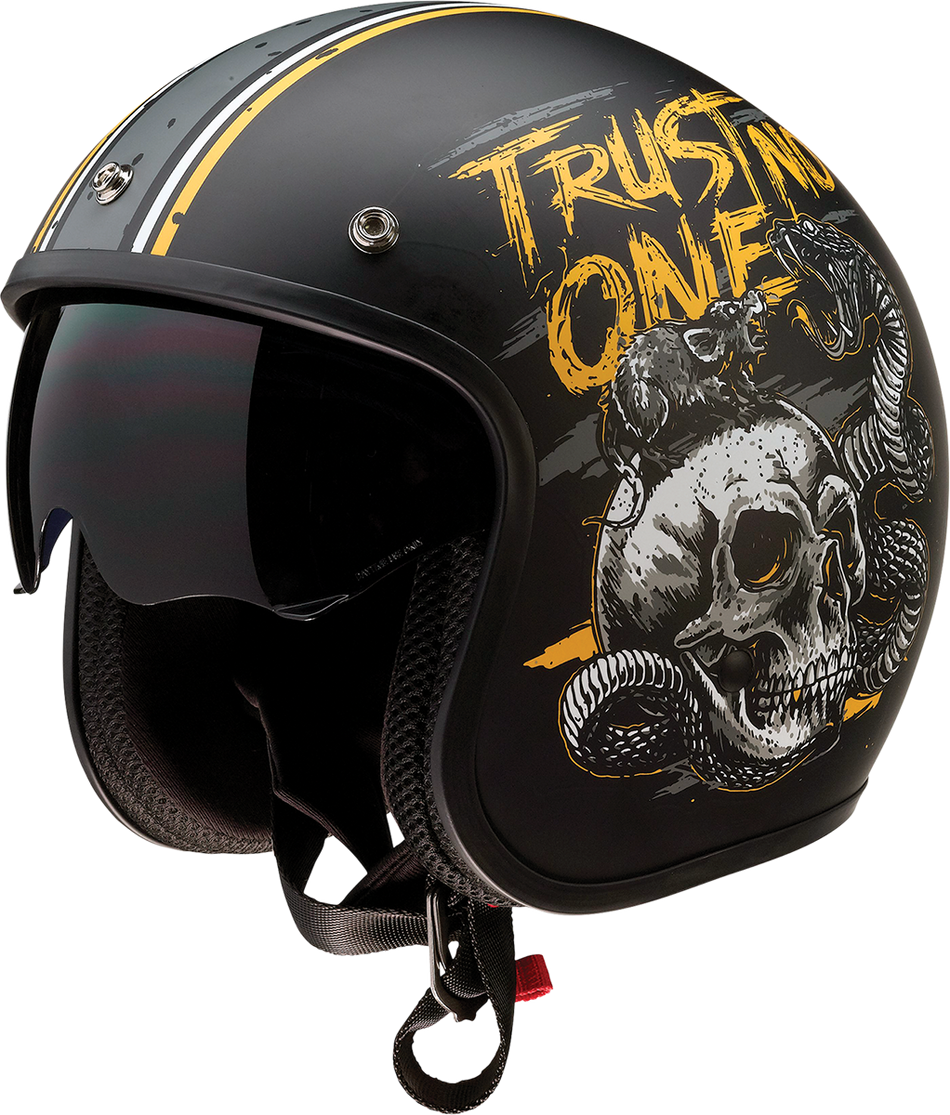 Z1R Saturn Helmet - Trust No One - Black/Yellow - Large 0104-2855