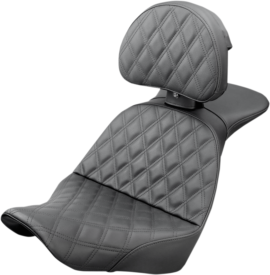 SADDLEMEN Explorer Seat - Lattice Stitched - Backrest Softail  2018-2019  818-29-030LS