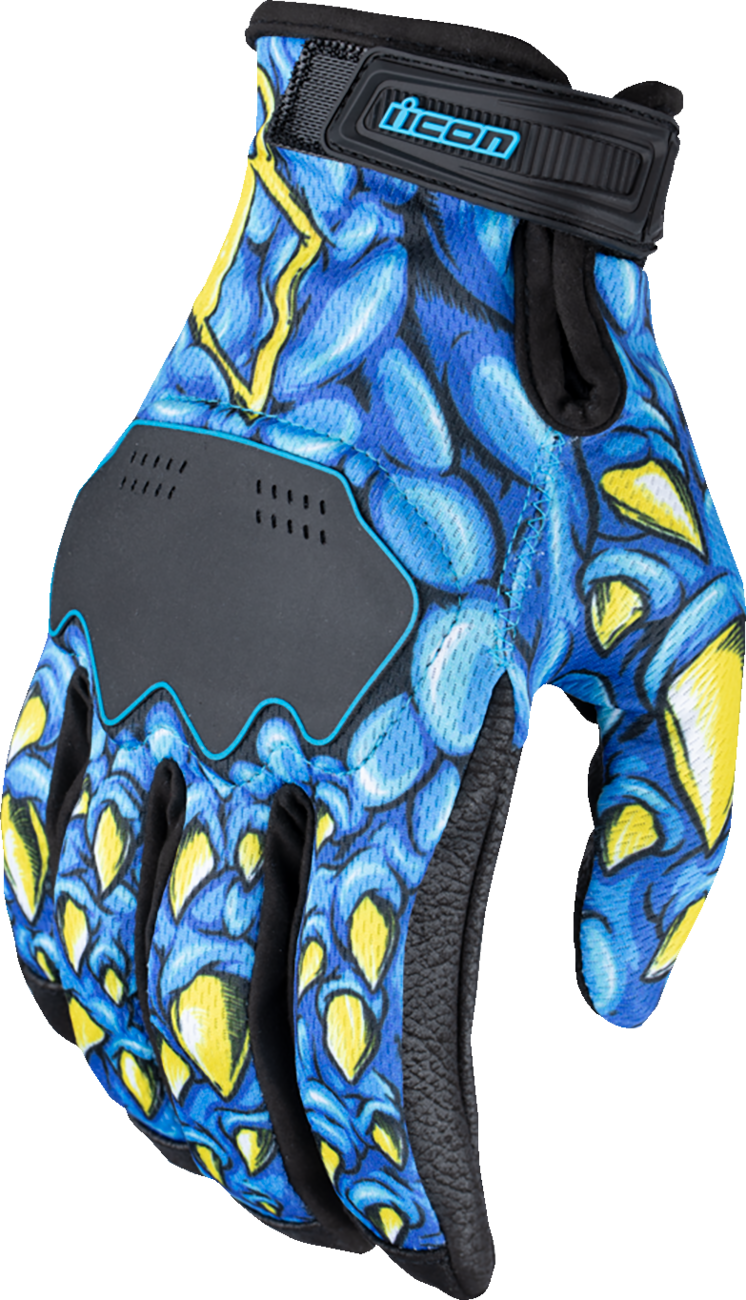 ICON Hooligan™ Kryola Kreep Gloves - Blue - Small 3301-4722