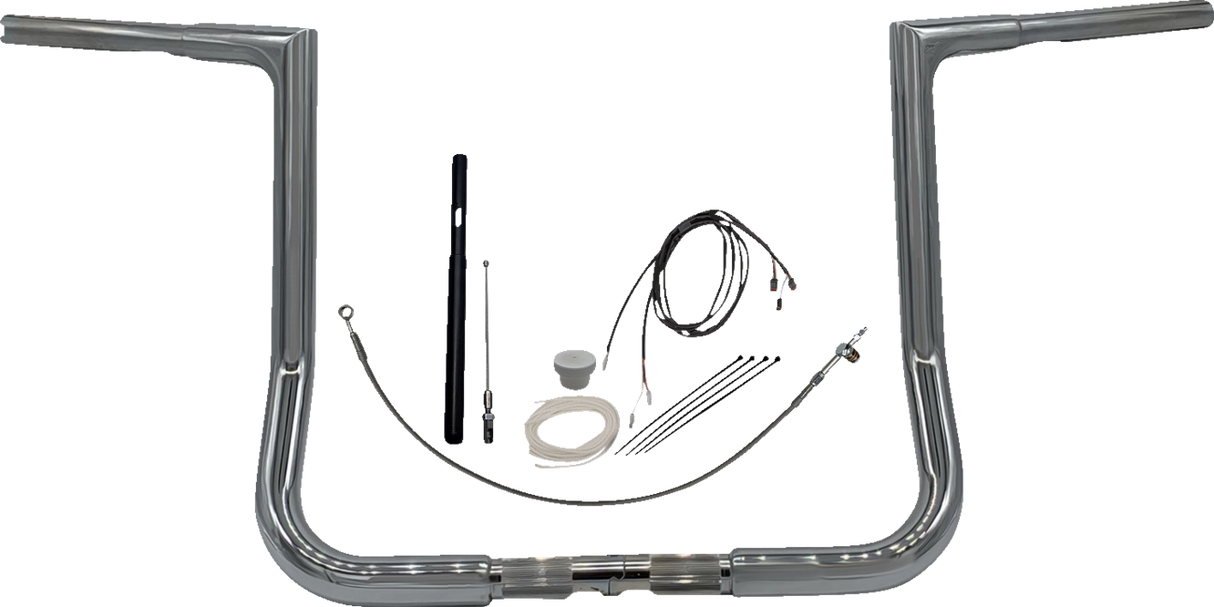 FAT BAGGERS INC. Handlebar Kit - Flat Top - 14" - Chrome 719014