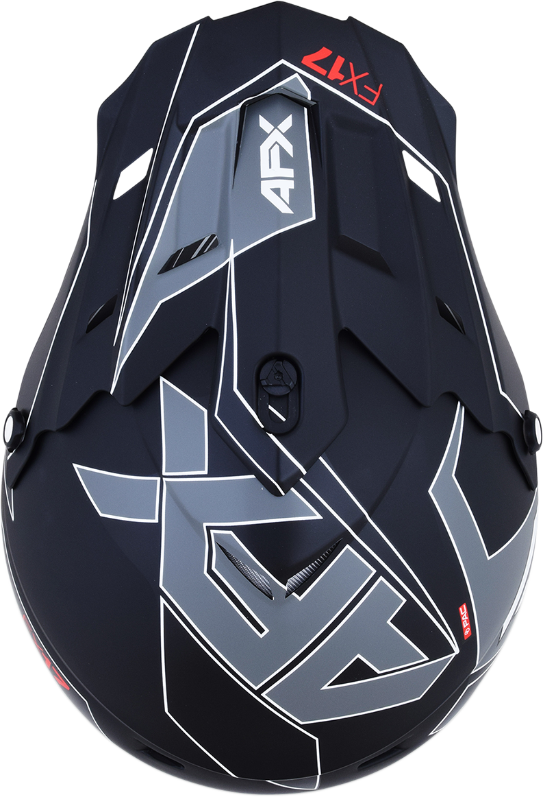 AFX FX-17 Helmet - Aced - Matte Black/White - Large 0110-6491