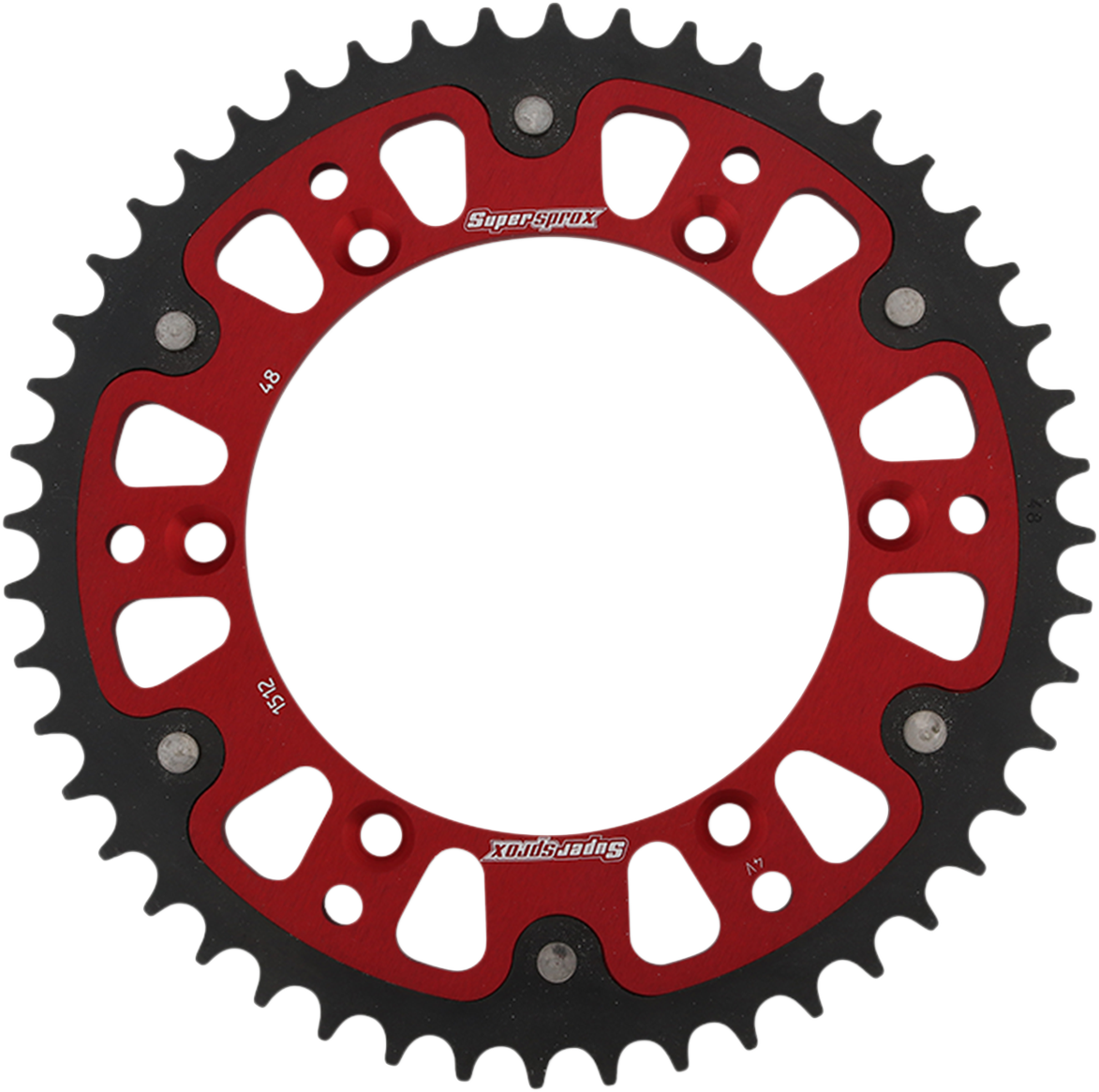 SUPERSPROX Stealth Rear Sprocket - 48 Tooth - Red - Beta/Husqvarna/Sherco/Suzuki RST-1512-48-RED