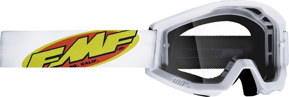 FMF PowerCore Goggles - Core - White - Clear F-50050-00005 2601-3182
