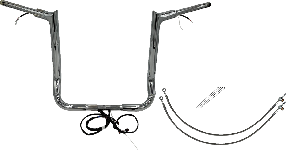 FAT BAGGERS INC. Handlebar Kit - Pointed Top - 16" - Chrome 802216