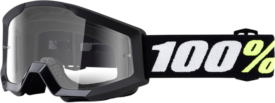 100% Strata Mini Goggles - Black - Clear Lens 50033-00001