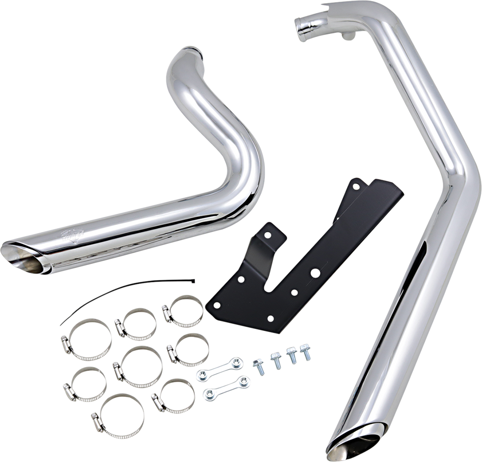 VANCE & HINES Shortshots Staggered Exhaust System - Chrome 17219