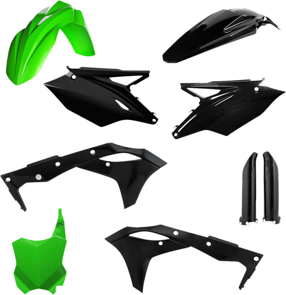 ACERBIS Full Replacement Body Kit - Green/Black 2685821089