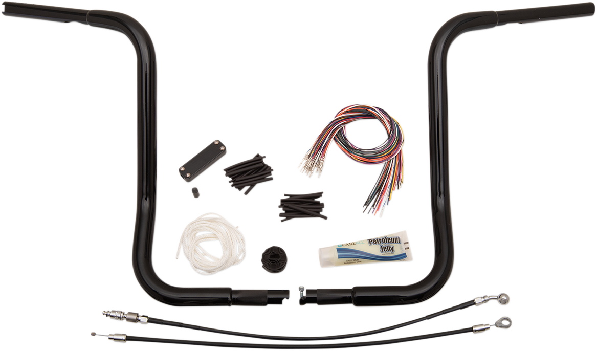 FAT BAGGERS INC. Handlebar Kit - Rounded Top - 16" - Black 909416-B