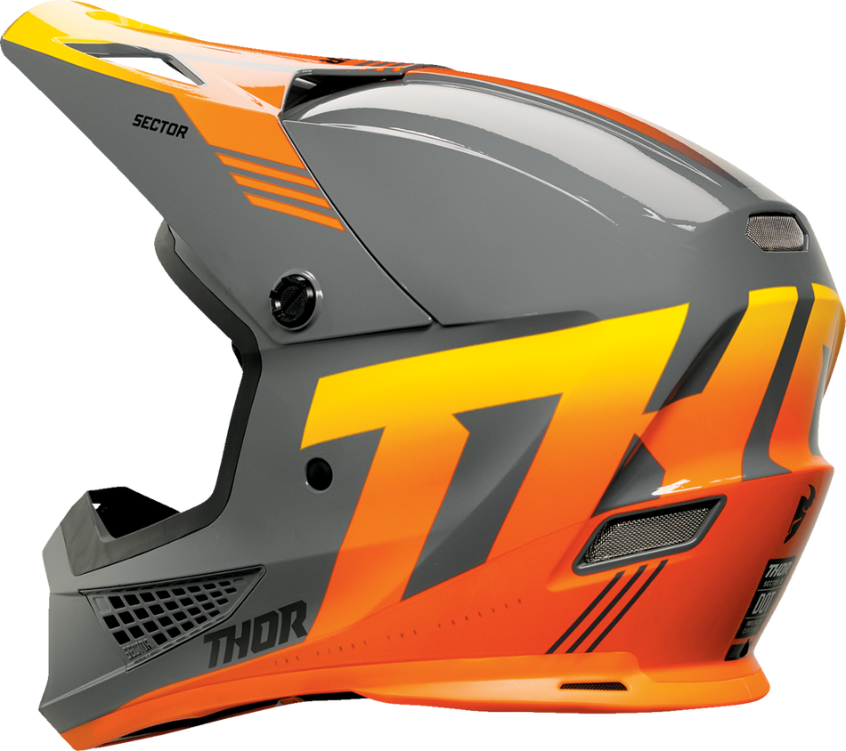 THOR Sector 2 Helmet - Carve - Charcoal/Orange - Large 0110-8124