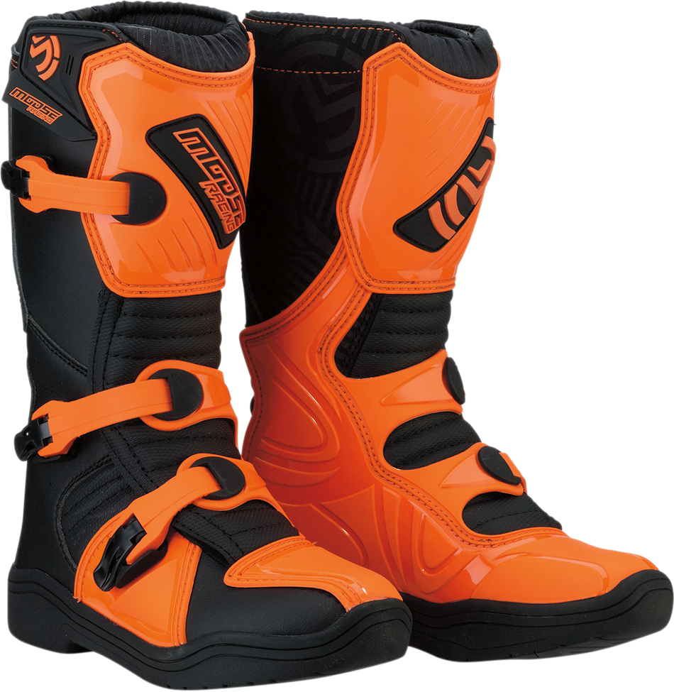 MOOSE RACING M1.3 Boots - Black/Orange - Size 2 3411-0438