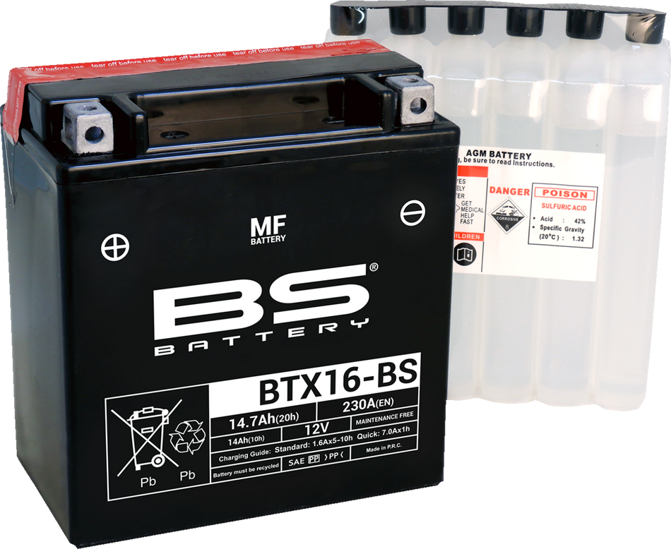 BS BATTERY Battery - BTX16-BS (YTX) 300609