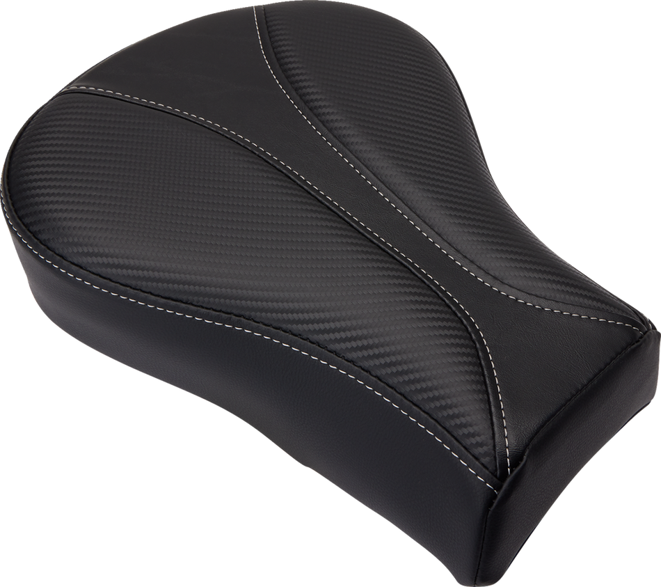 Almohadilla para asiento de pasajero Dominator de SADDLEMEN - Alcance estándar - Negro con costuras grises - FL/FX '06-'17 806-12-0162 