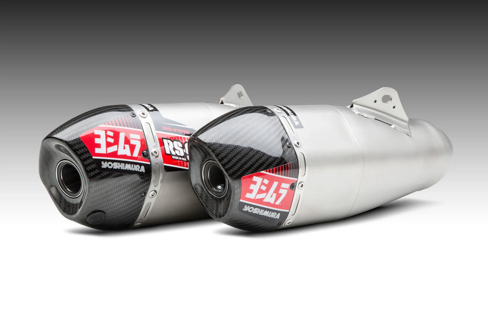 Yoshimura Crf450r/Rx 17-18 Rs-9t Stainless Slip-On Exhaust, W/ Stainless Mufflers 225832r520