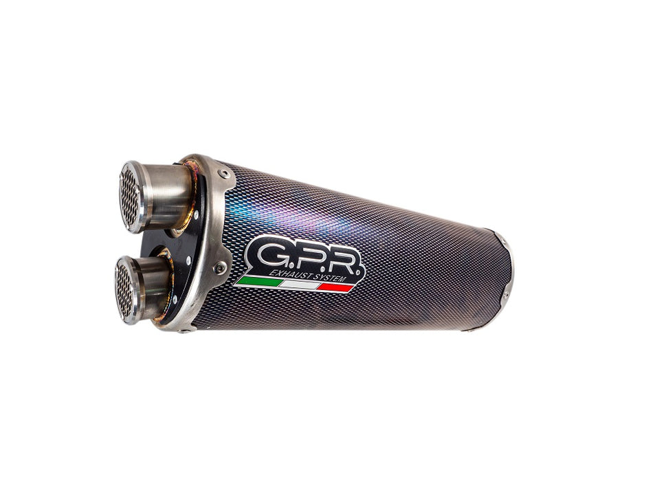 GPR Exhaust for Aprilia Tuareg 660 2021-2023, Dual Poppy, Slip-on Exhaust Including Removable DB Killer and Link Pipe  E5.A.77.DUAL.PO