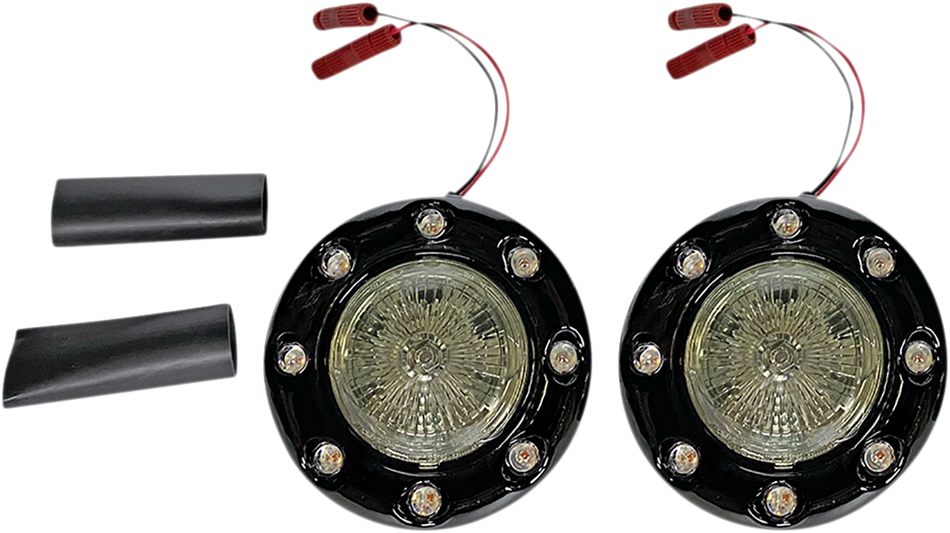 CUSTOM DYNAMICS Señales de giro LED ProBEAM® Bullet Ringz™ - Negro/Ahumado PB-BR-RR-IND-BS 