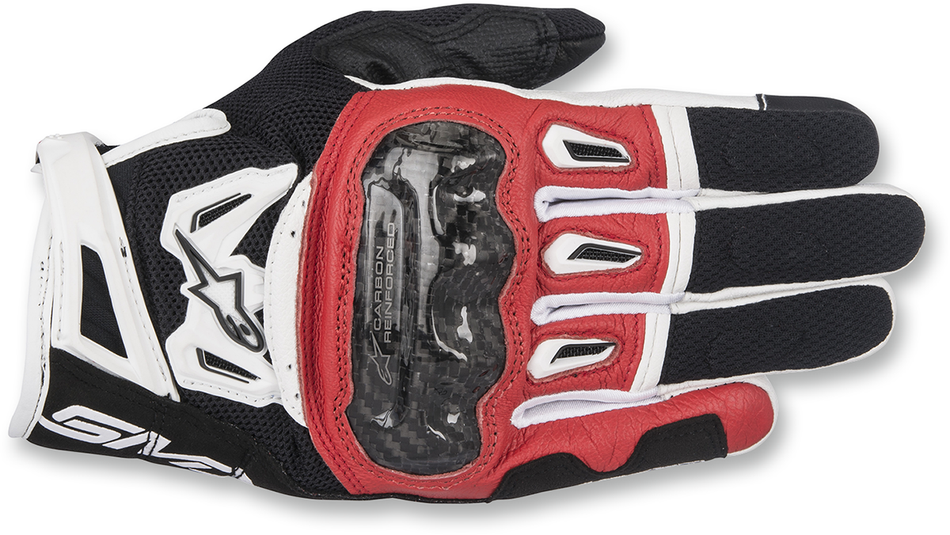 ALPINESTARS SMX-2 Air Carbon V2 Gloves - Black/Red/White - 3XL 3567717-132-3X