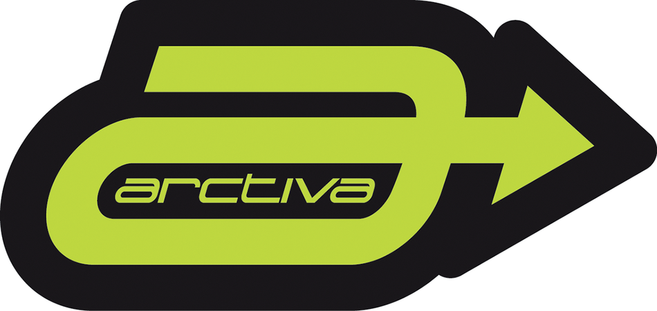 ARCTIVA Arctiva 'a' Logo Decal - Black/Hi-Viz - 25 pack 4320-1425