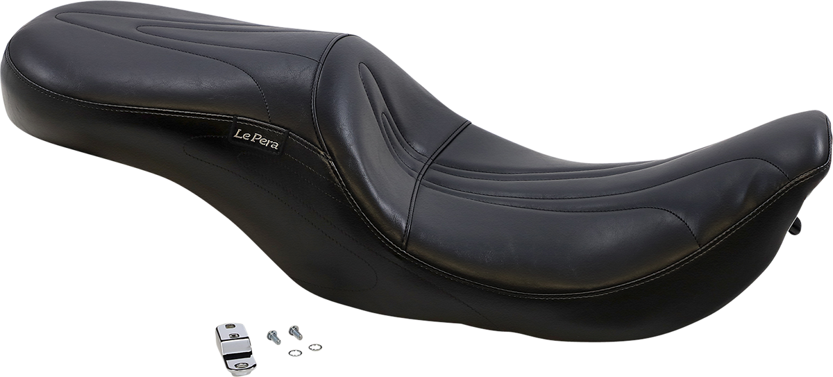 LE PERA Sorrento 2-Up Seat - Stitched - Black - FLHR '02-'07 LH-907RK