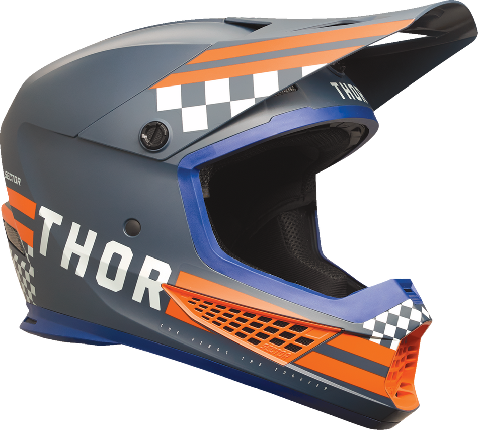 THOR Sector 2 Helmet - Combat - Midnight/Orange - 2XL 0110-8142