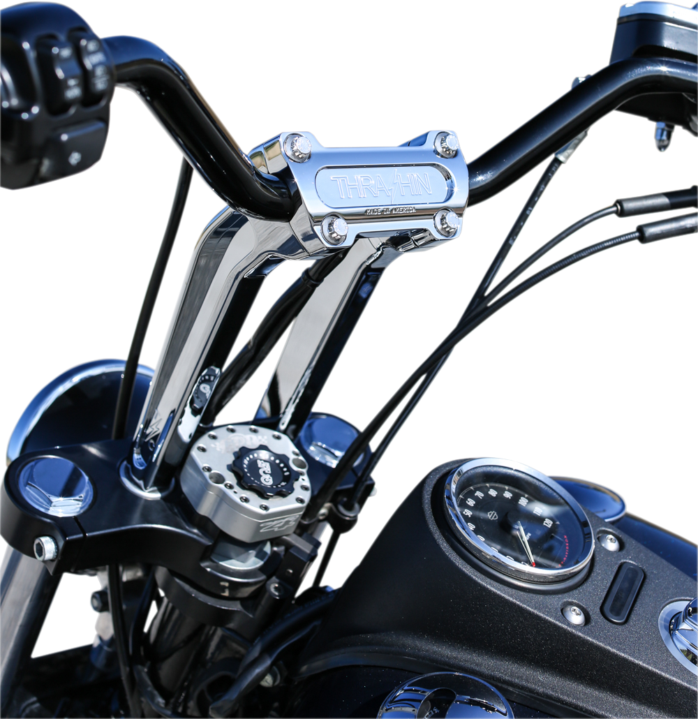 THRASHIN SUPPLY CO. Risers - Pull Back - 9-1/2" - Chrome TSC-9525-3