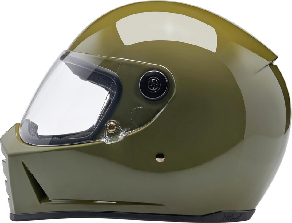 BILTWELL Lane Splitter Helmet - Gloss Olive Green - Small 1004-154-502