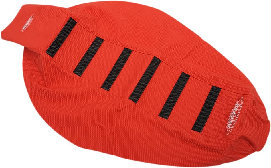 SDG 6-Ribbed Seat Cover - Black Ribs/Red Top/Red Sides 95931KRR