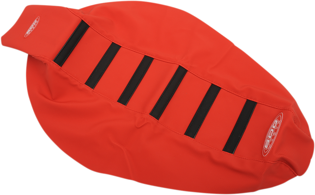 SDG 6-Ribbed Seat Cover - Black Ribs/Red Top/Red Sides 95931KRR