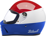 BILTWELL Lane Splitter Helmet - Gloss Podium Red/White/Blue - Medium 1004-549-103