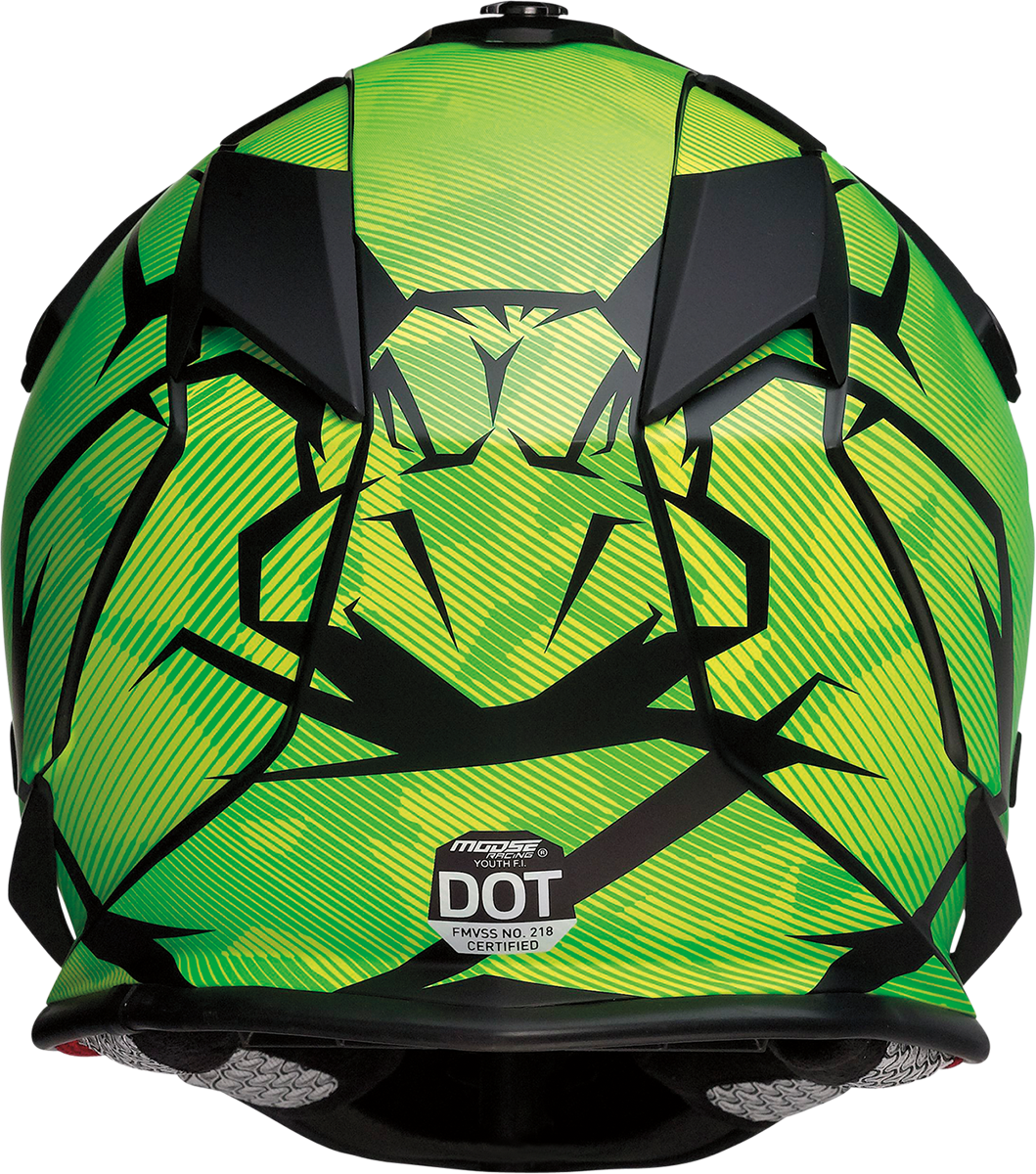 Casco MOOSE RACING FI juvenil - Agroid Camo - MIPS® - Amarillo/Verde - Mediano 0111-1524 