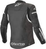 ALPINESTARS Stella Women's Kira Leather Jacket - Black/White - US 8 / EU 44 3112019-12-44