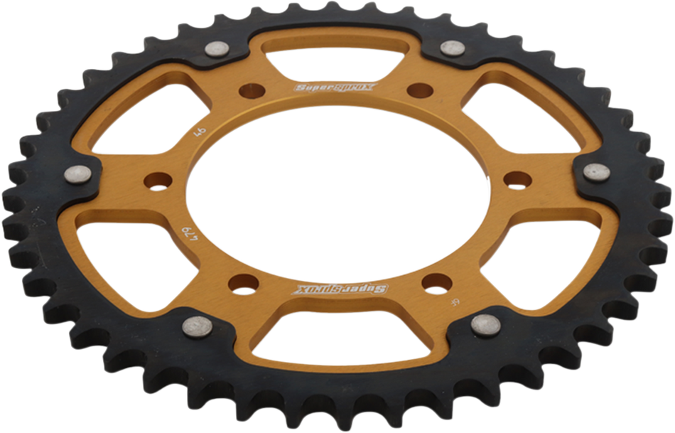 SUPERSPROX Stealth Rear Sprocket - 46 Tooth - Gold - Kawasaki RST-479-46-GLD