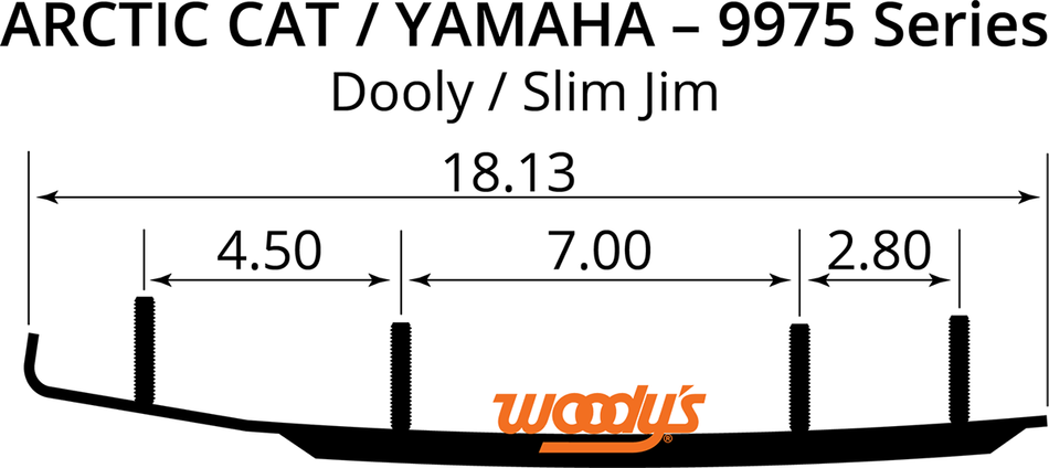 WOODY'S Slim Jim Dooly Runner - 4" - 60 SA4-9975