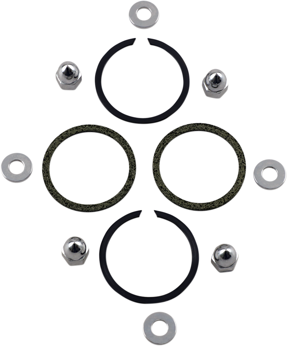 JAMES GASKET Exhaust Port Stainless/Chrome Gasket Kit - Big Twin/XL 65324-83-KW1